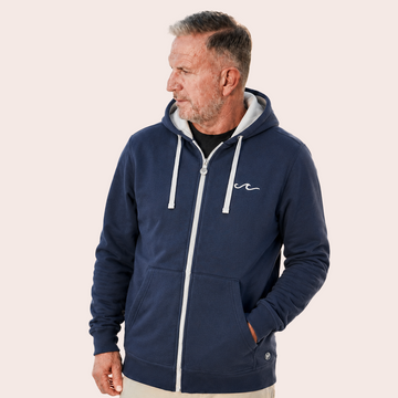 Zipper - Navy x Weiß - Herren