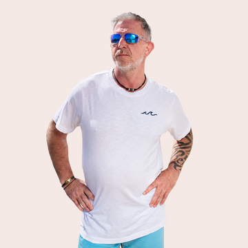 T-Shirt - Welle - rundhals - Herren