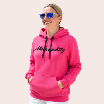 Hoodie - Hibiskus x Schwarz - Unisex