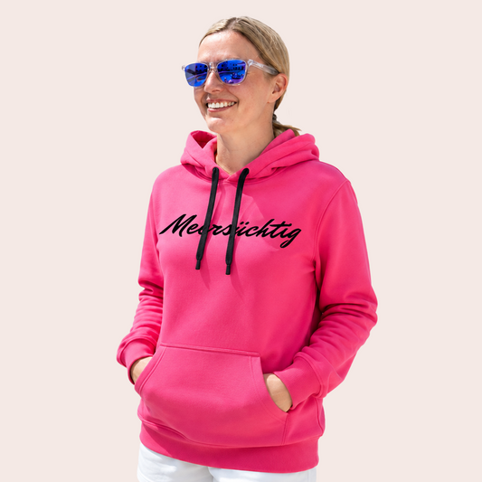 Hoodie - Hibiskus x Schwarz - Unisex