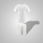 Henley Shirt & Shorts Weiß für Damen