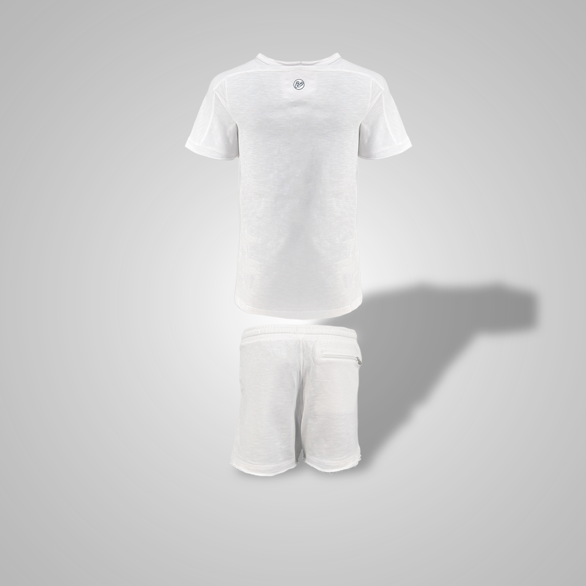 Henley Shirt & Shorts Weiß für Damen