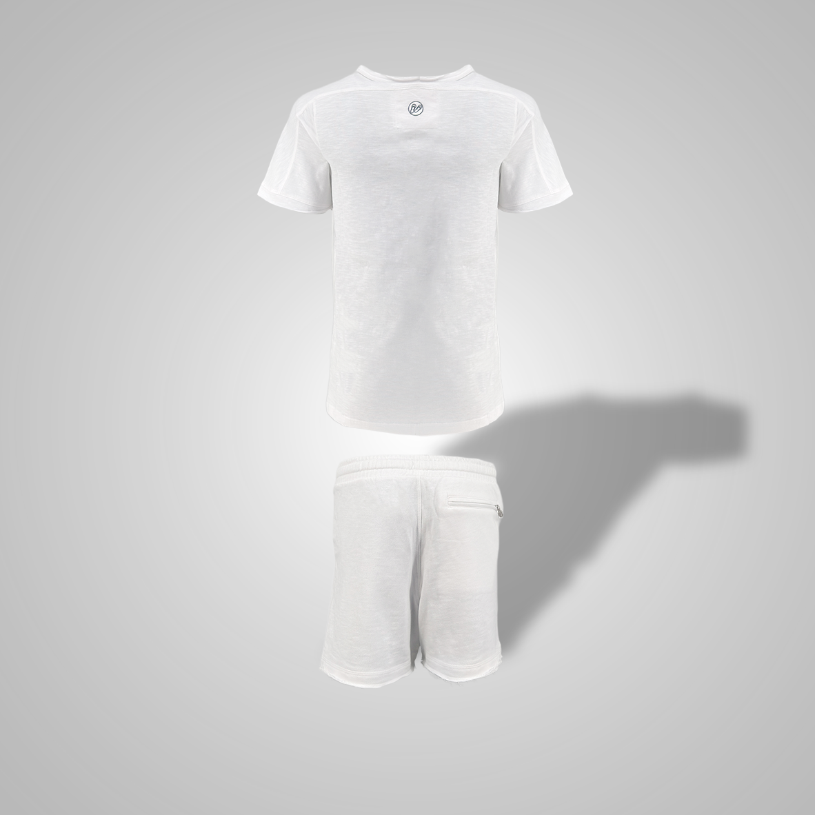 Henley Shirt & Shorts Weiß für Herren