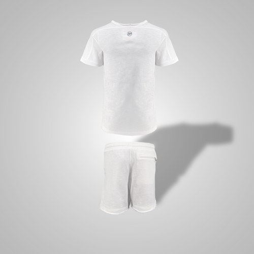 Henley Shirt & Shorts Weiß für Herren