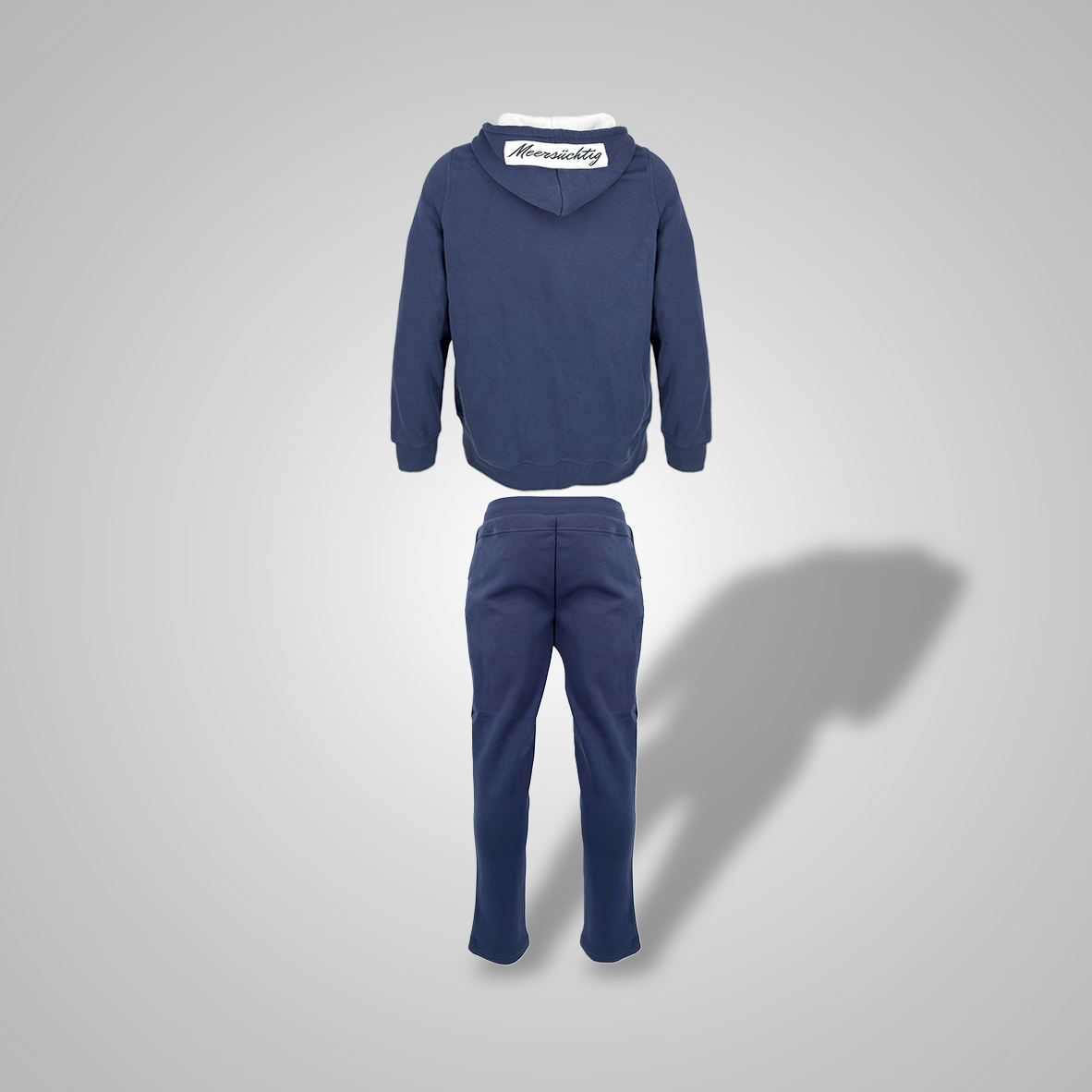 Zipper Navy x Weiß & Sweatpants - Set