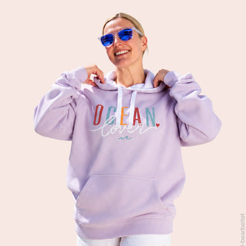 Hoodie Lila - Ocean Lover - Unisex