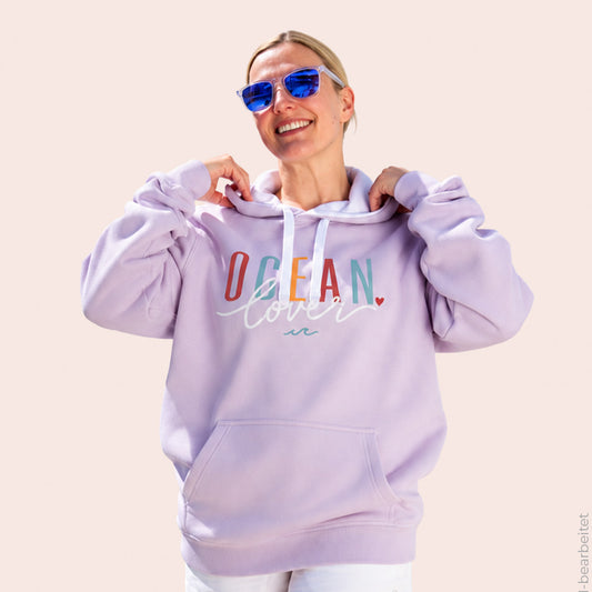 Hoodie Lila - Ocean Lover - Unisex