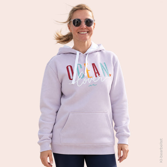 Hoodie Lila - Ocean Lover - Unisex