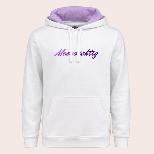 Hoodie - Weiß x Lila - Unisex