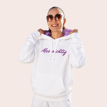 Hoodie - Weiß x Lila - Unisex