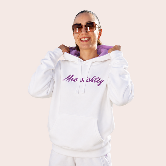 Hoodie - Weiß x Lila - Unisex