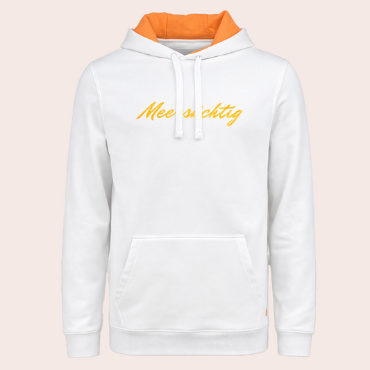 Hoodie - Weiß x Orange - Unisex