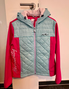 Musterstück - Zipper - Softshell Pink / Blau - Damen