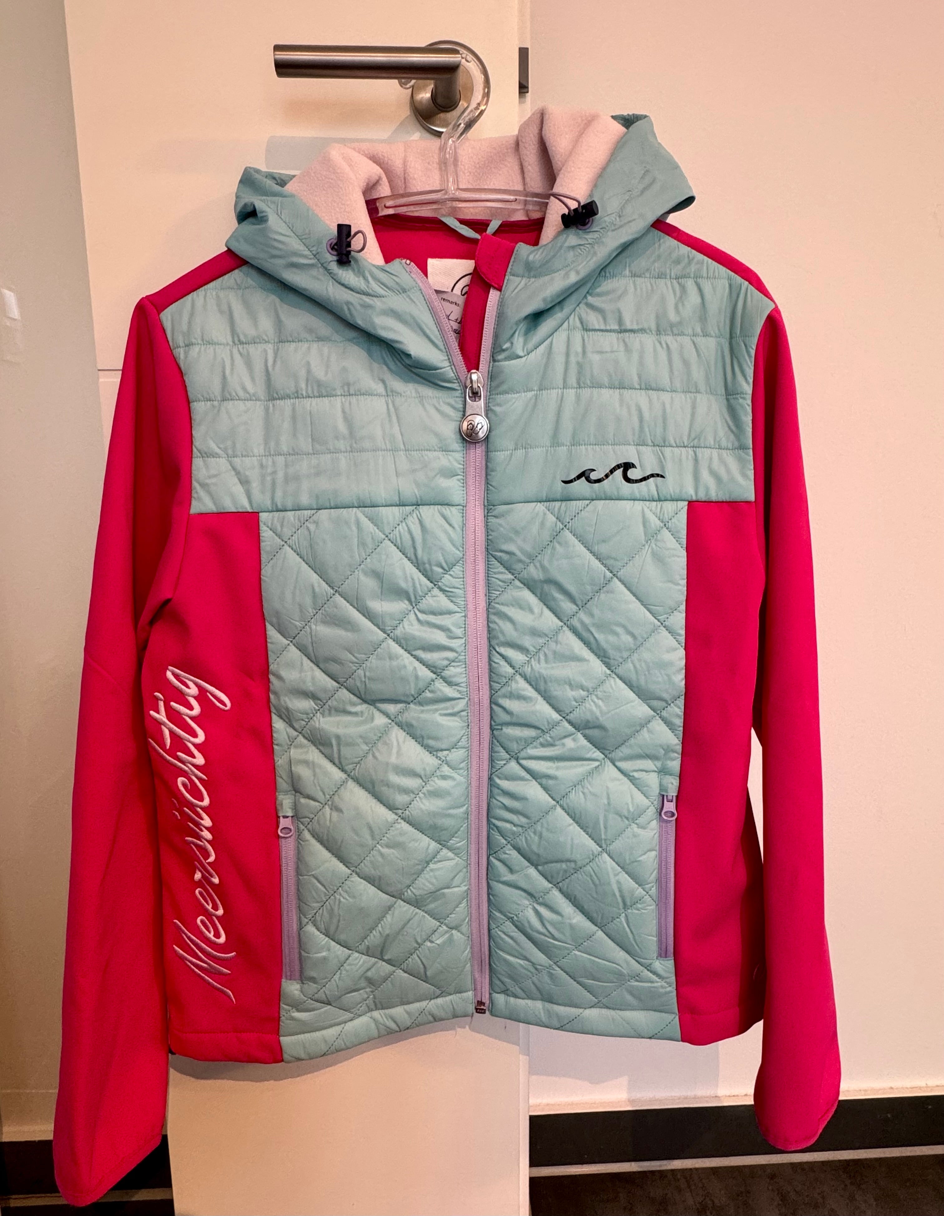 Musterstück - Zipper - Softshell Pink / Blau - Damen