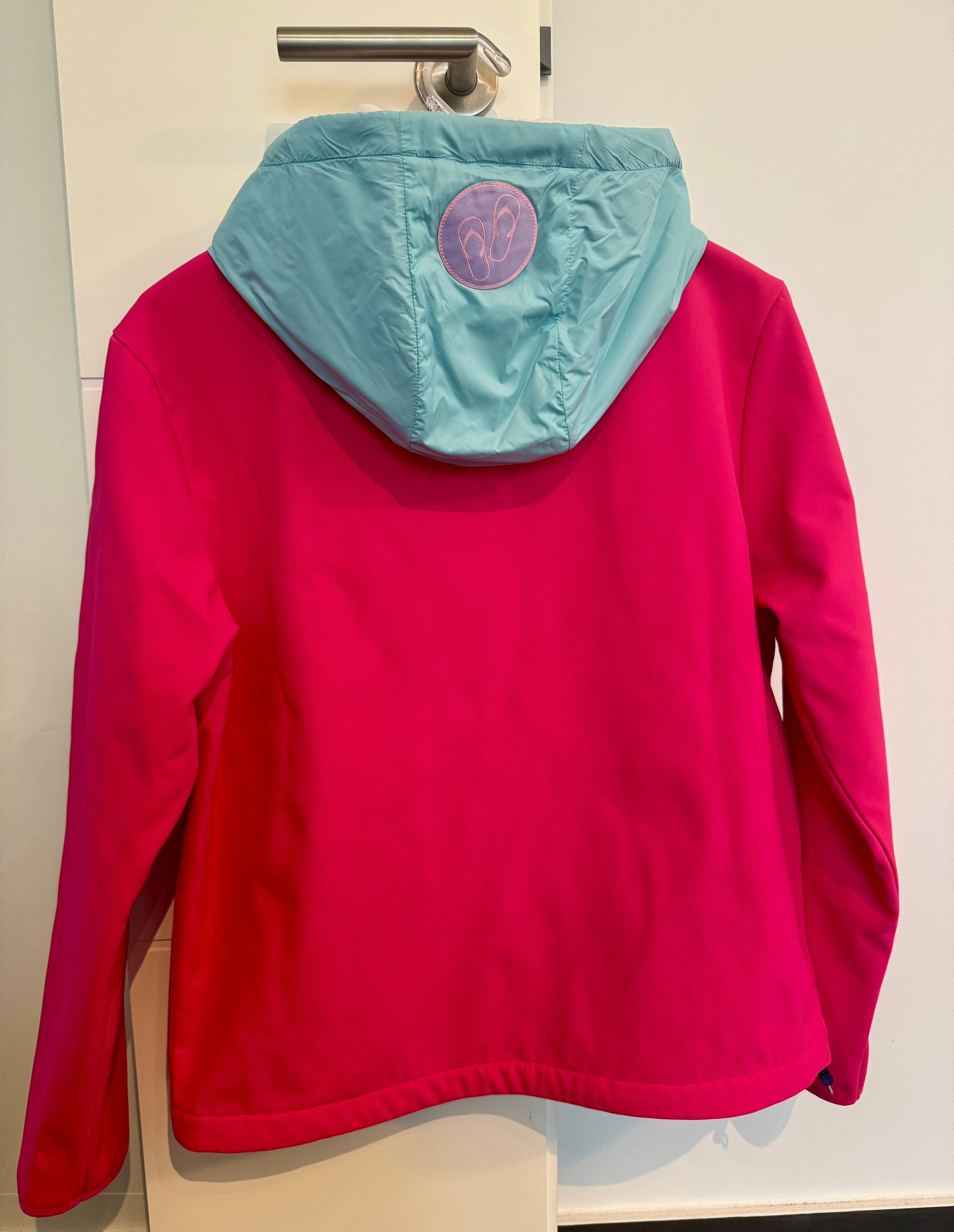 Musterstück - Zipper - Softshell Pink / Blau - Damen