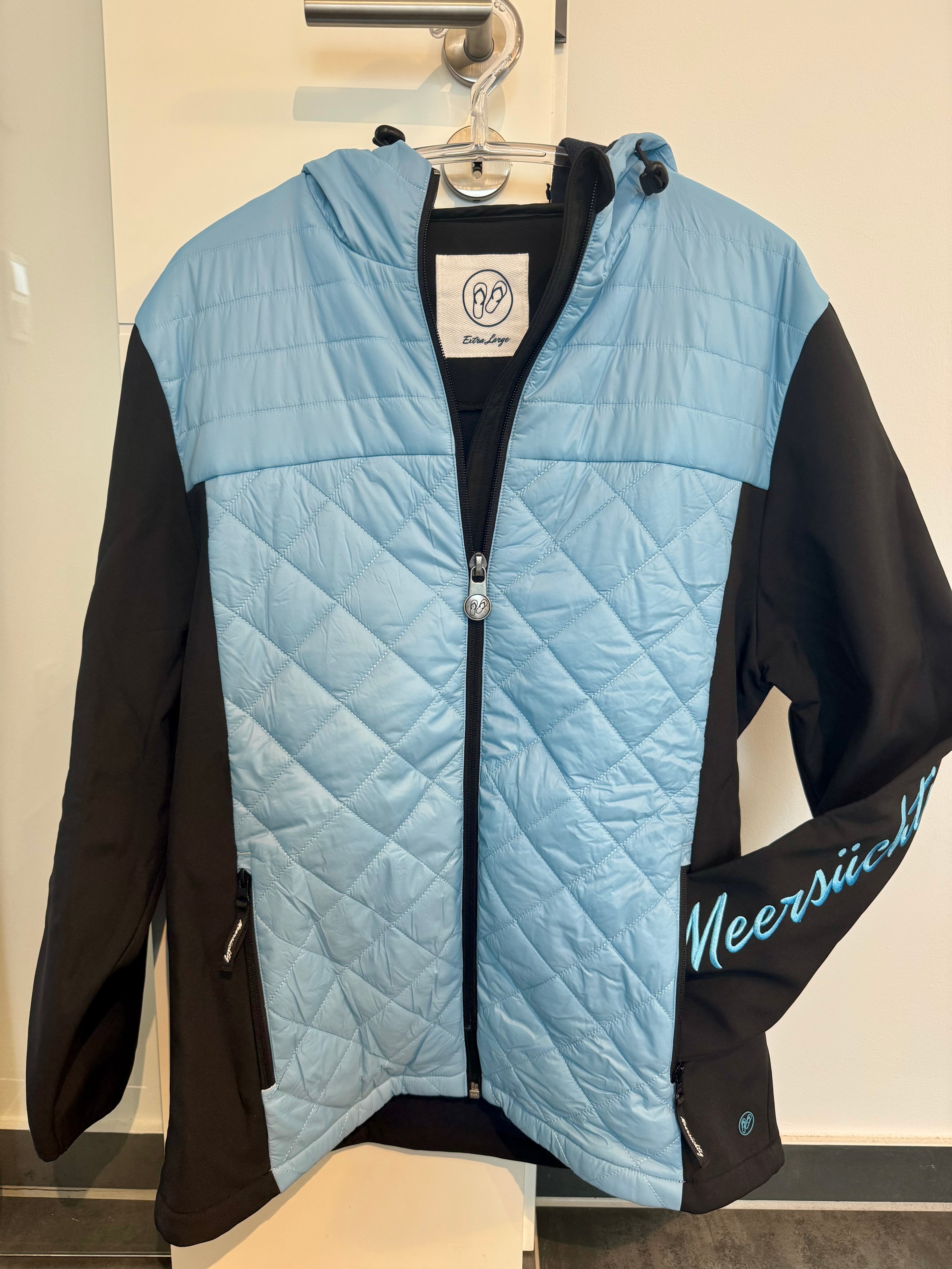 Musterstück - Zipper - Softshell Schwarz / Blau - Herren