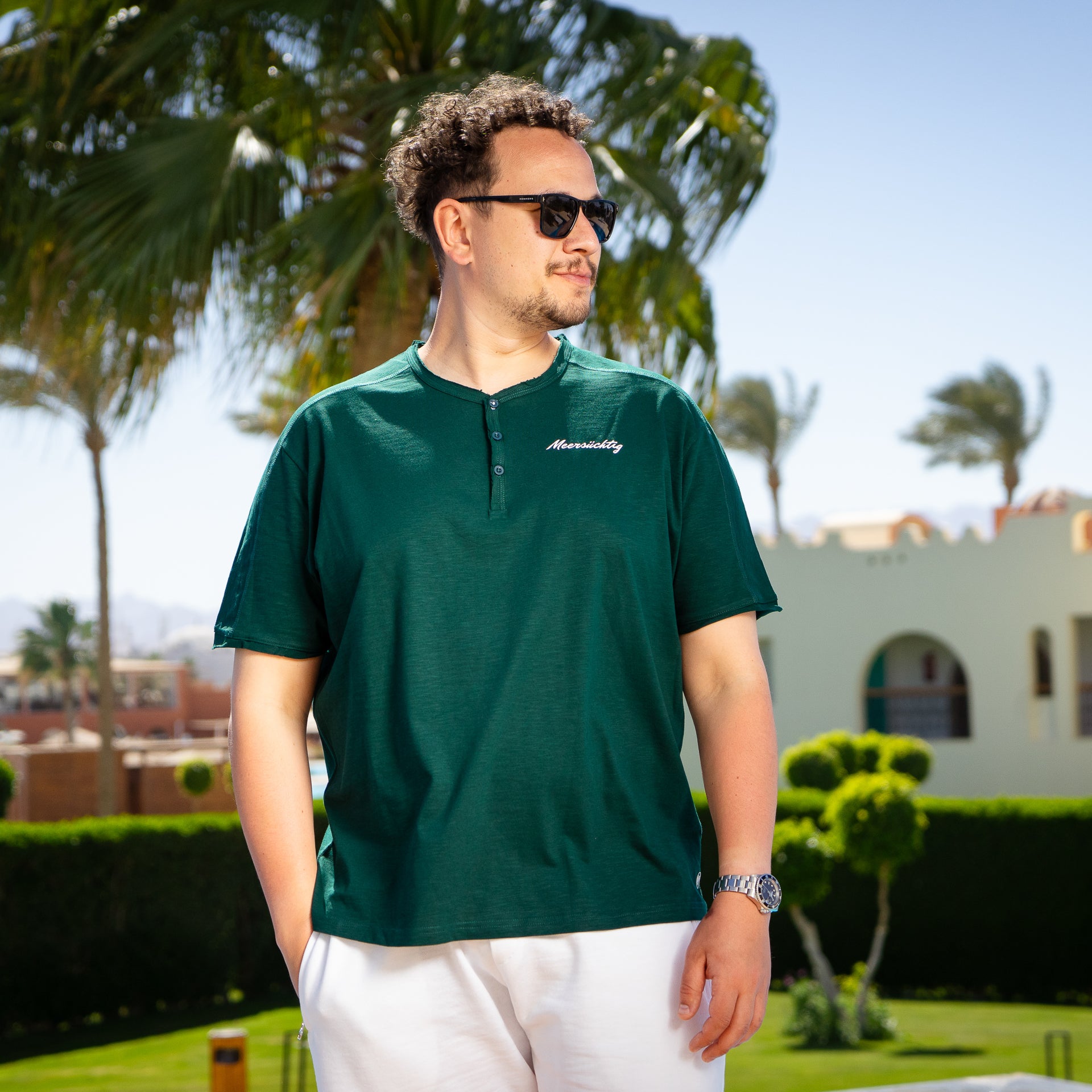 Henley T-Shirt - Garden Green - Herren