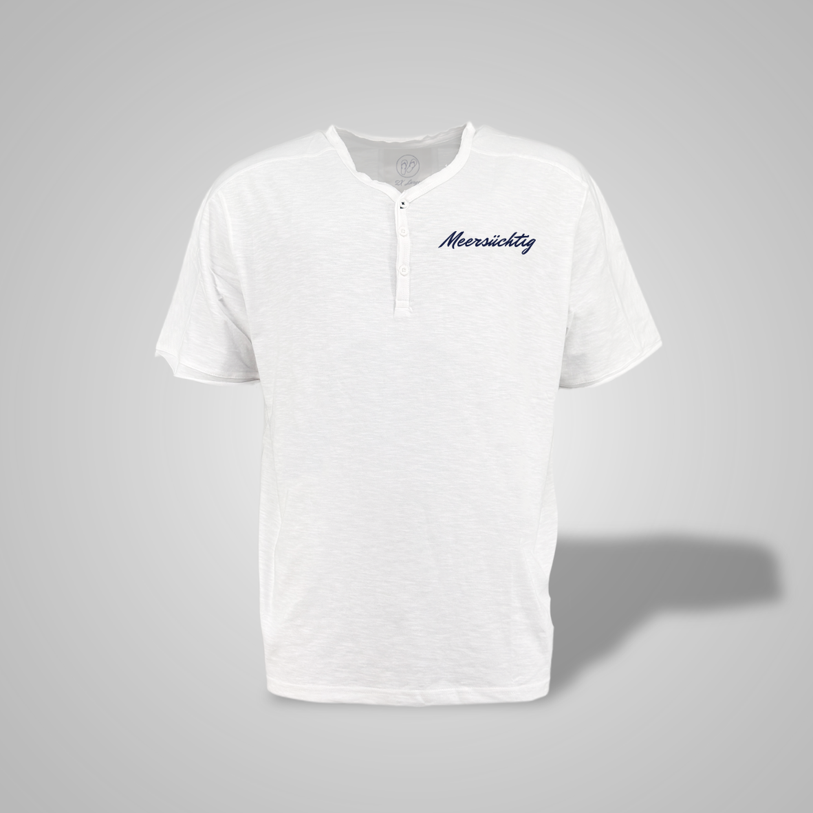 Henley T-Shirt - Weiß - Herren