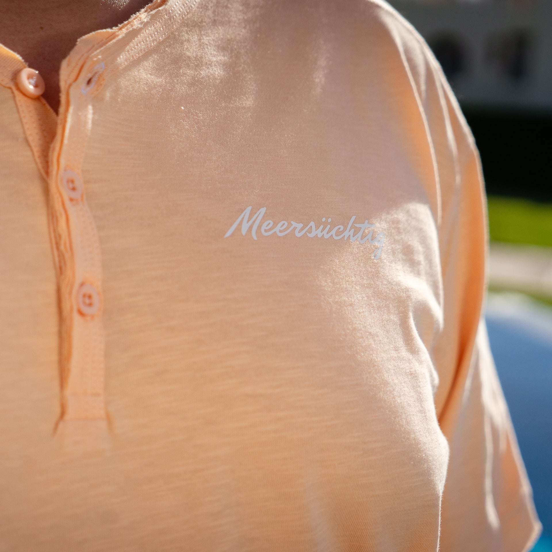 Henley T-Shirt - Soft Apricot - Herren