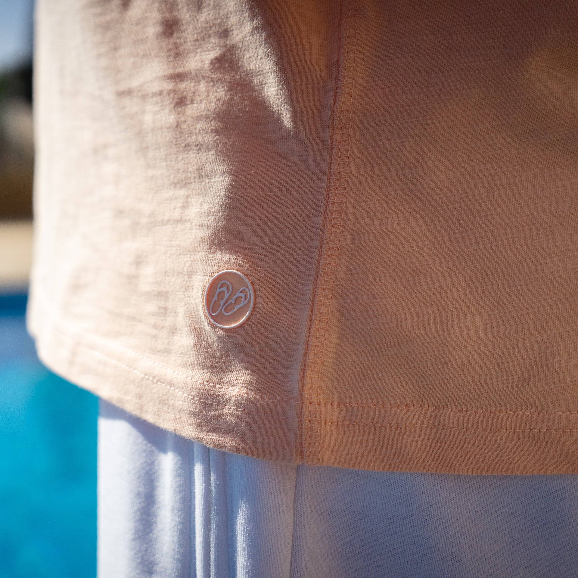 Henley T-Shirt - Soft Apricot - Herren
