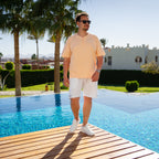 Henley T-Shirt - Soft Apricot - Herren