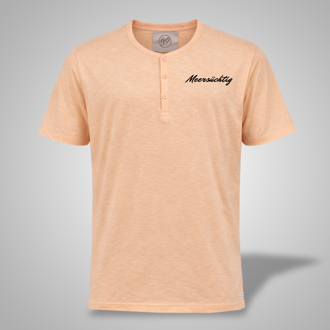 Henley T-Shirt - Soft Apricot - Herren
