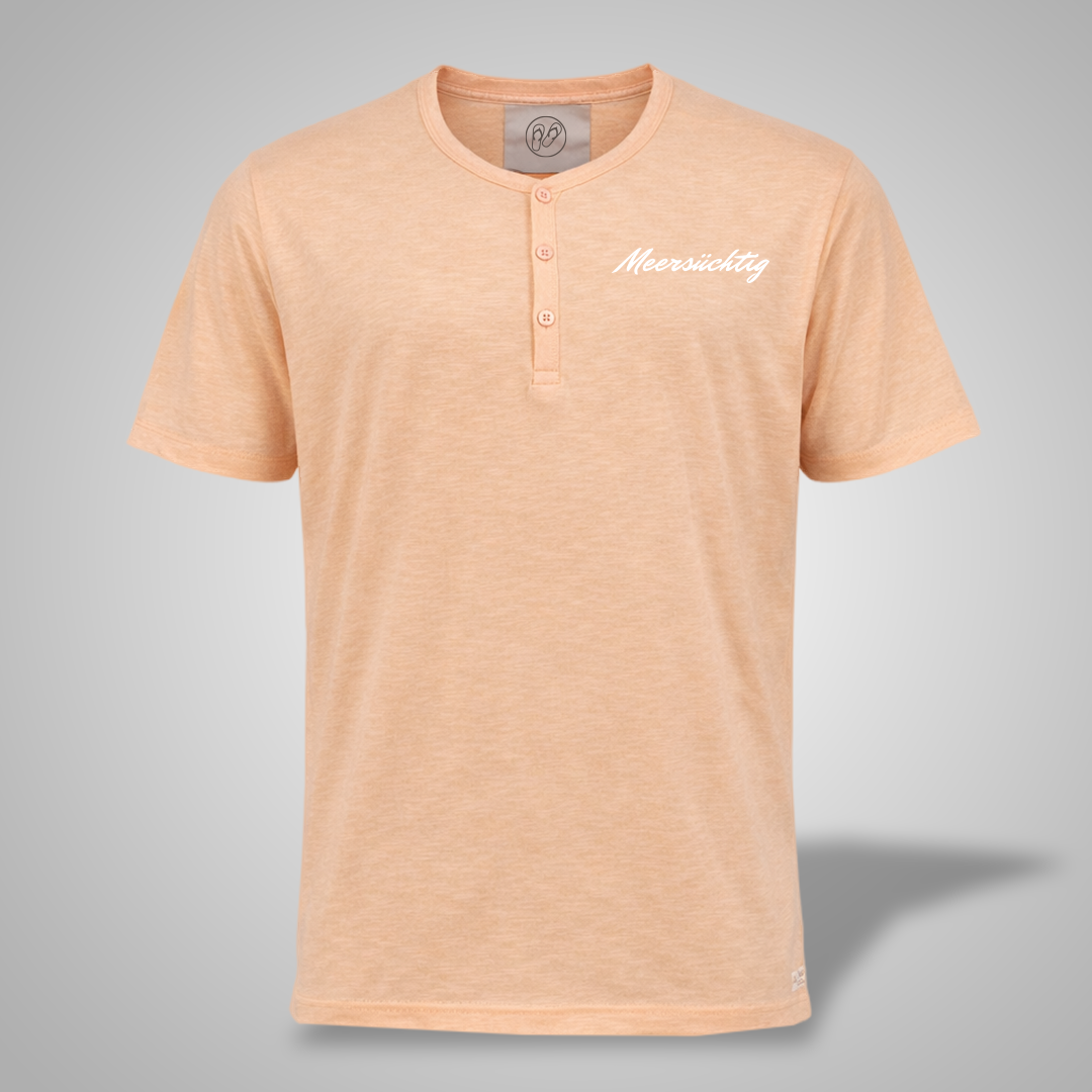 Henley T-Shirt - Soft Apricot - Herren