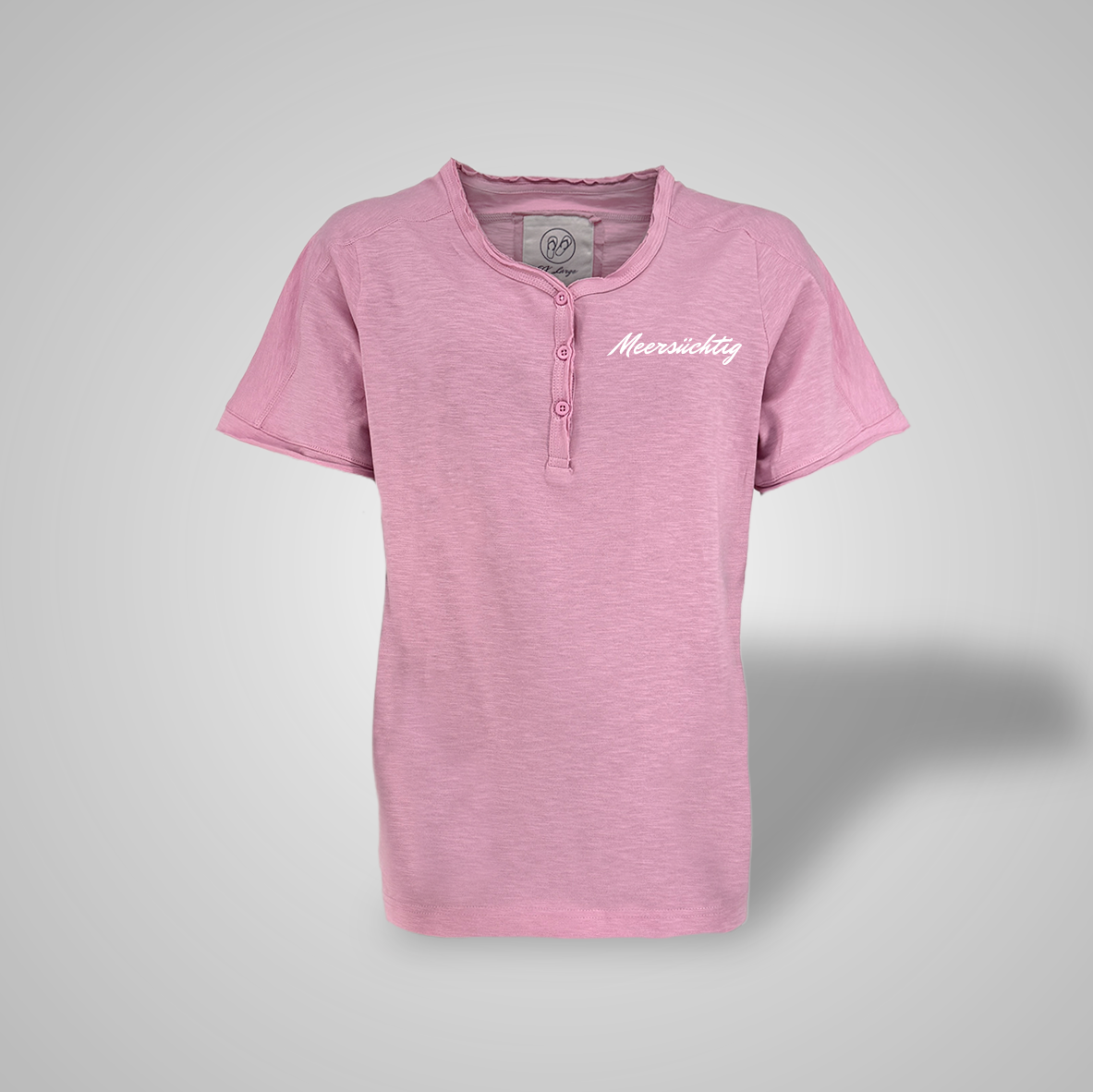 Henley T-Shirt - Softpink - Damen