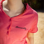 Henley T-Shirt - Pale Pink - Damen