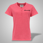 Henley T-Shirt - Pale Pink - Damen