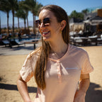 Henley T-Shirt - Soft Apricot - Damen