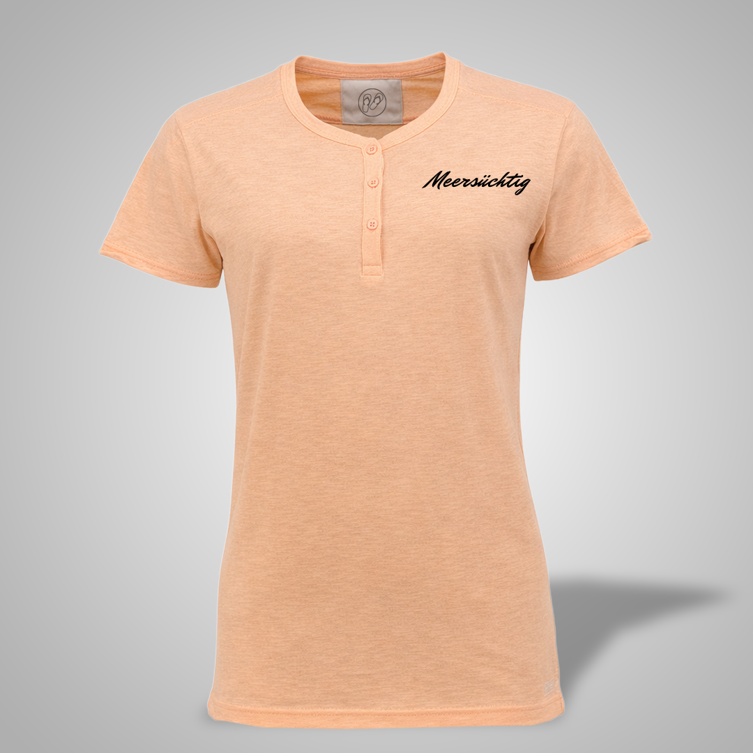Henley T-Shirt - Soft Apricot - Damen