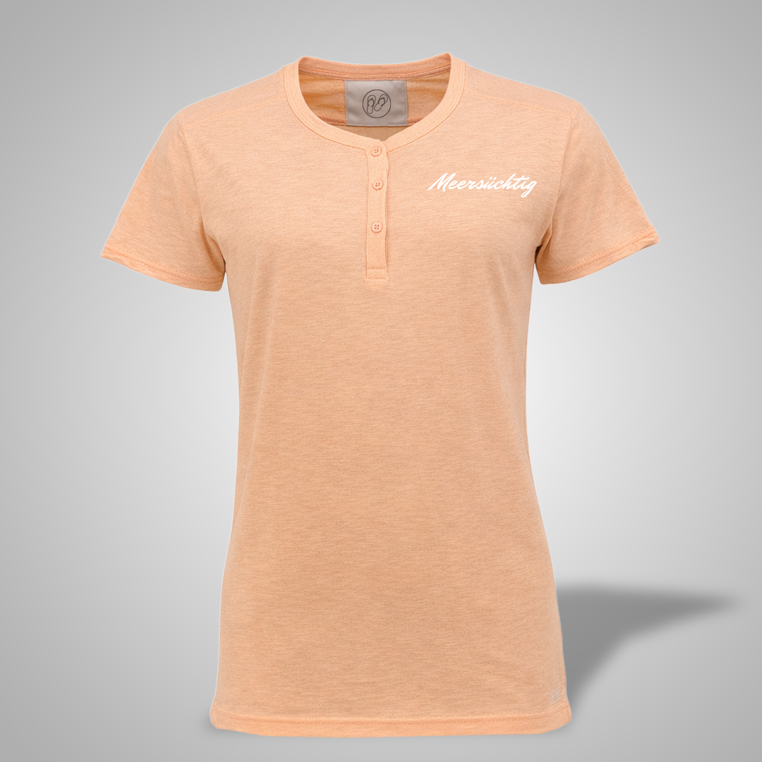 Henley T-Shirt - Soft Apricot - Damen
