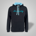 Hoodie - Schwarz x Balticblue - Unisex