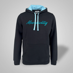 Hoodie - Schwarz x Balticblue - Unisex