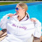Hoodie - Weiß x Lila - Unisex