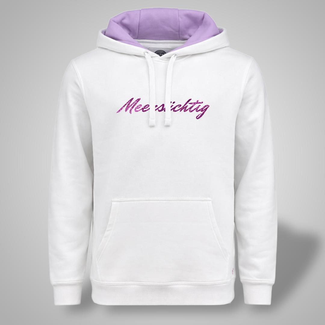 Hoodie - Weiß x Lila - Unisex