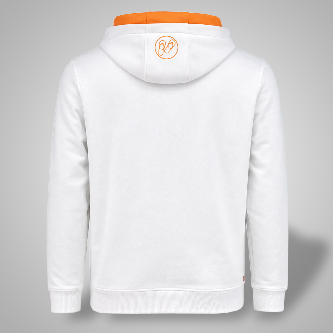 Hoodie - Weiß x Orange - Unisex