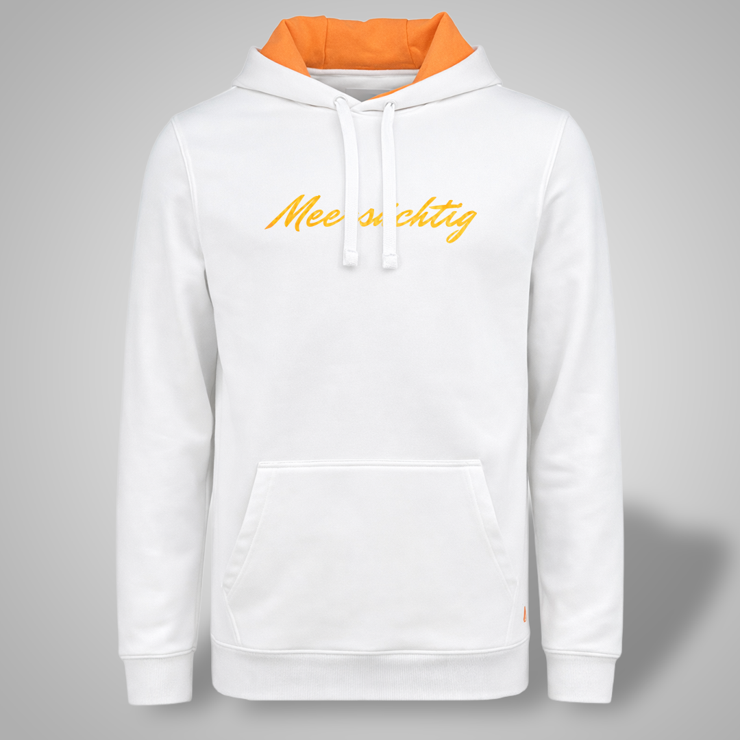 Hoodie - Weiß x Orange - Unisex