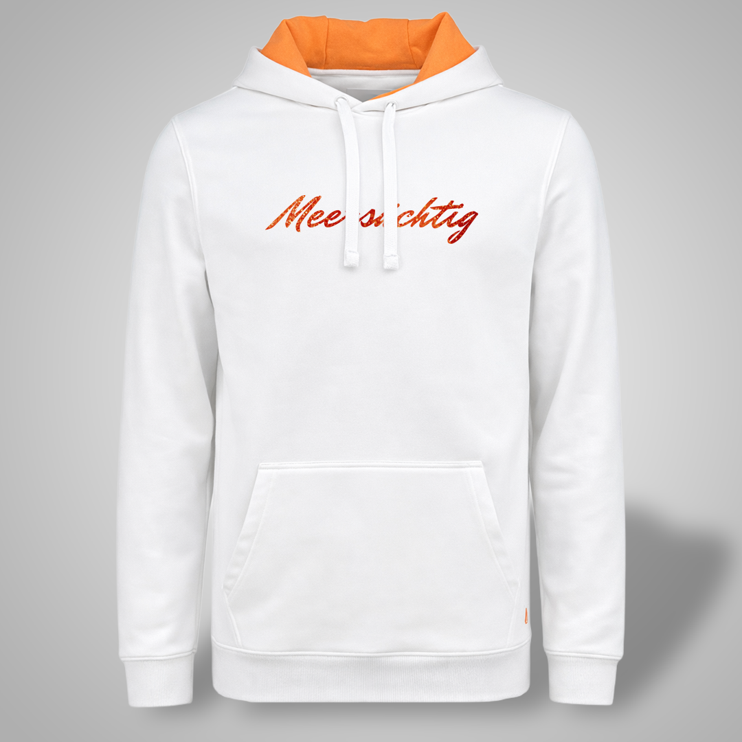 Hoodie - Weiß x Orange - Unisex