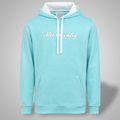 Hoodie - Berylblau x Weiß - Unisex