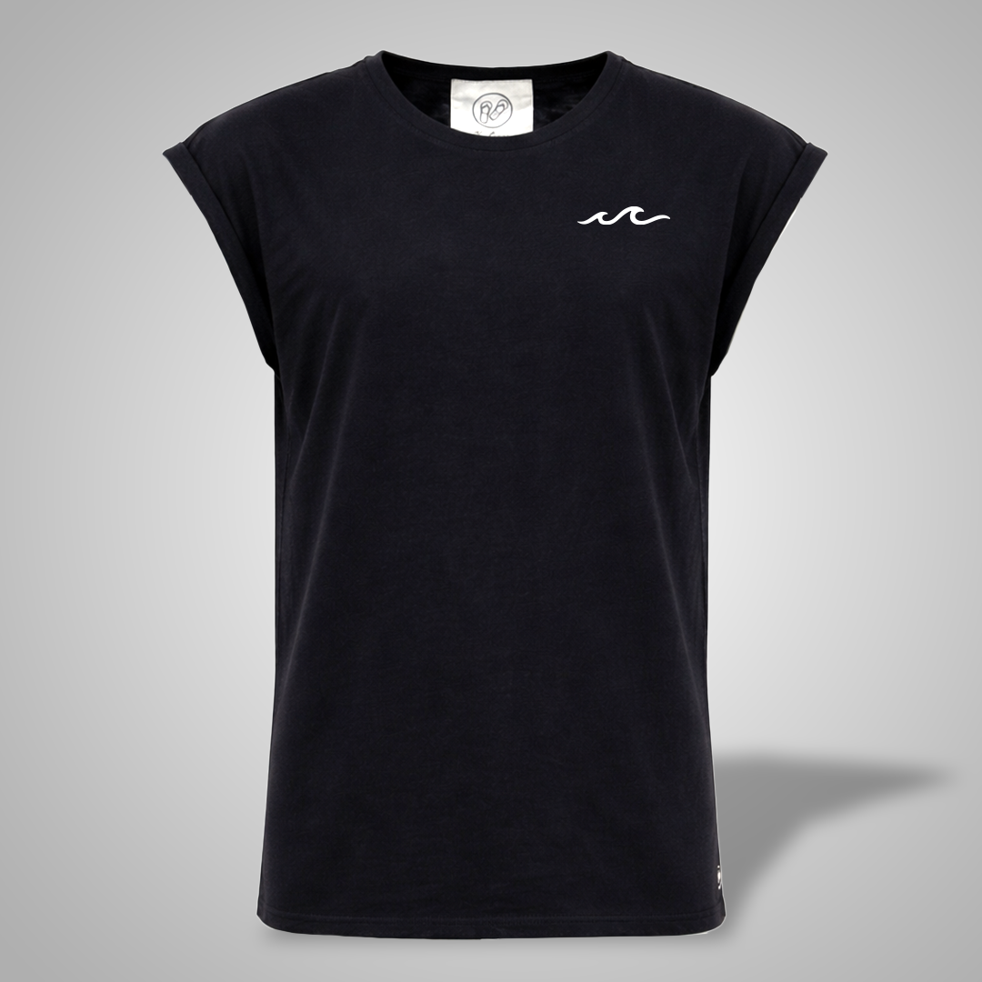 T-Shirt - Welle - rundhals - Damen