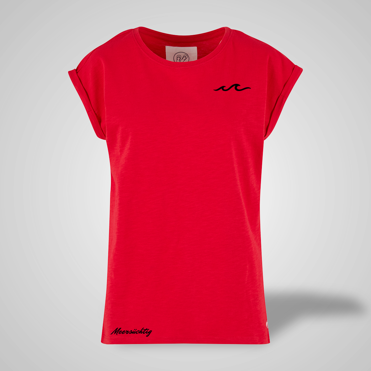 T-Shirt - Welle - rundhals - Damen