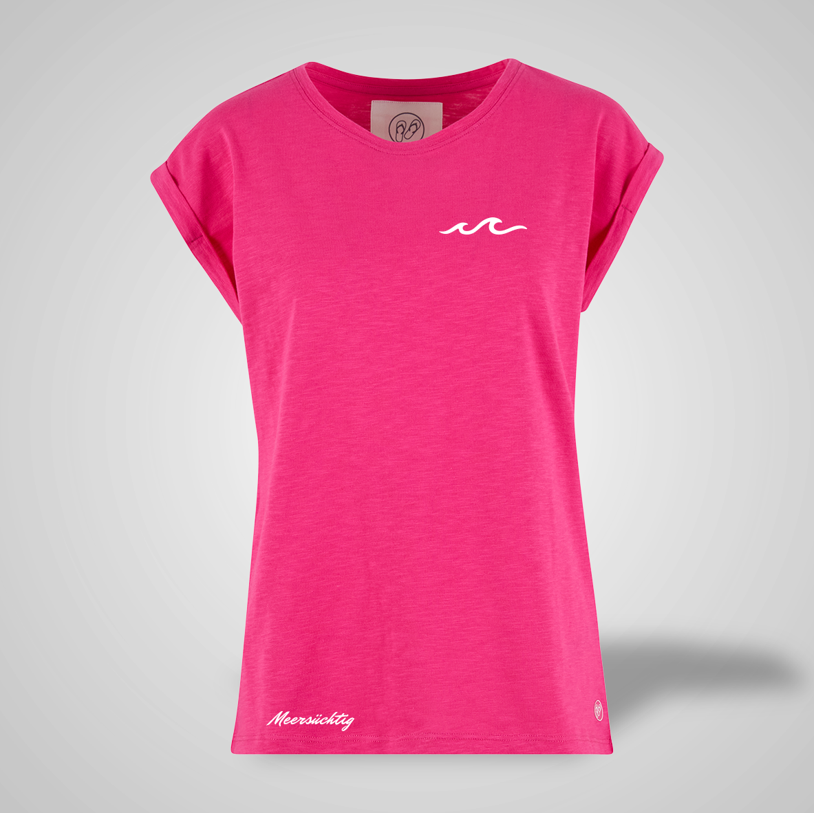 T-Shirt - Welle - rundhals - Damen