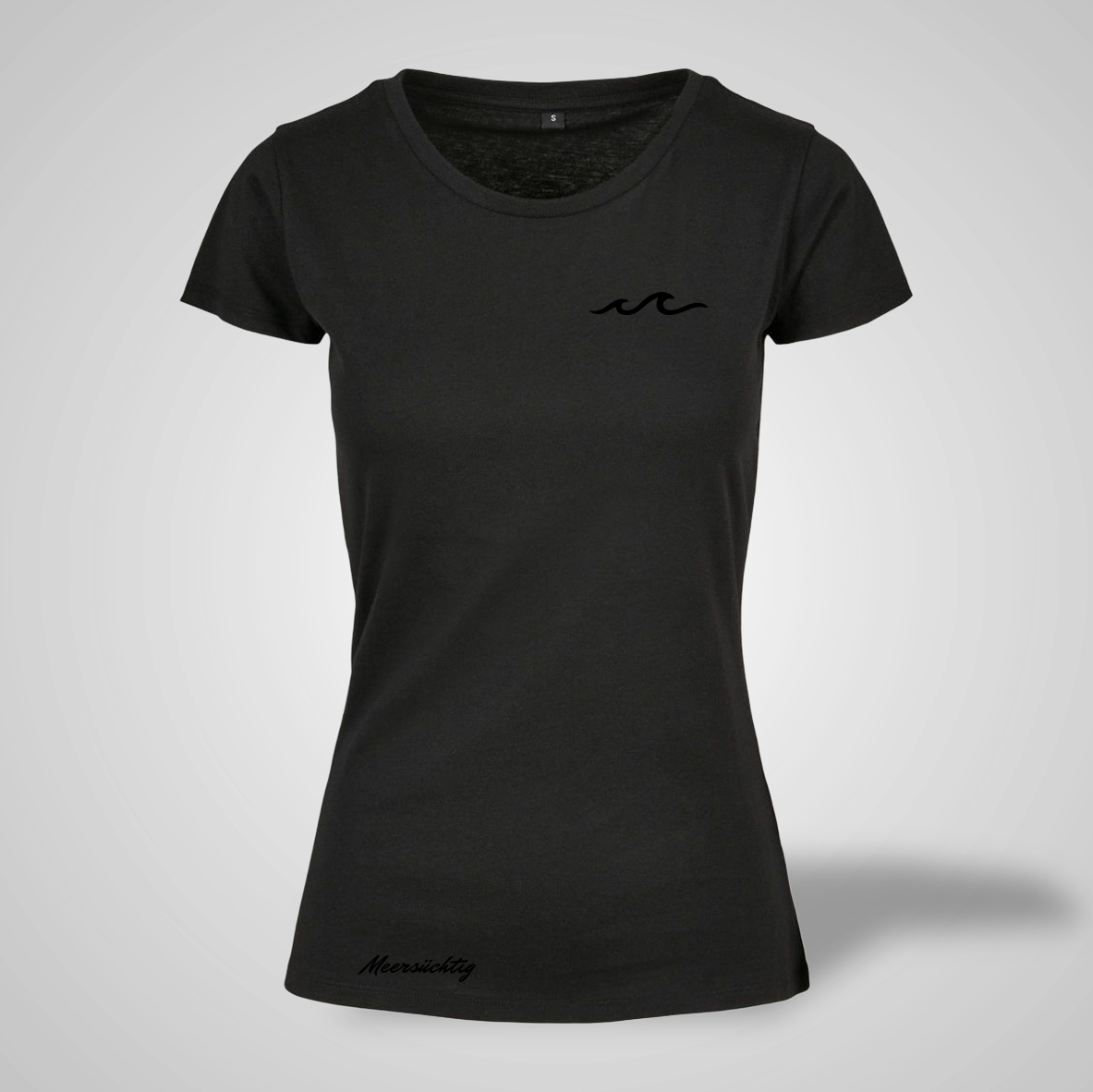 T-Shirt - Welle - rundhals - Damen