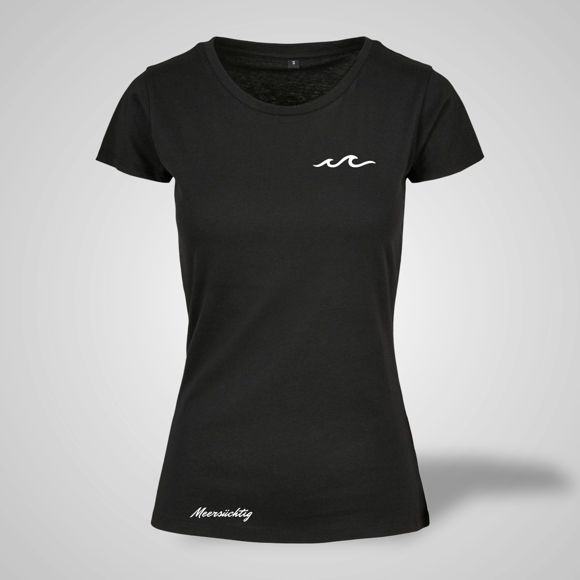 T-Shirt - Welle - rundhals - Damen