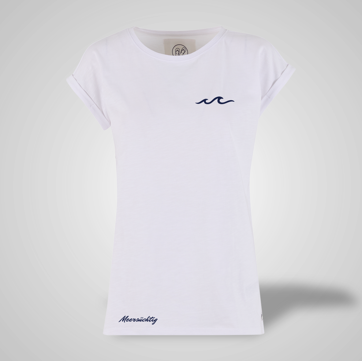 T-Shirt - Welle - rundhals - Damen
