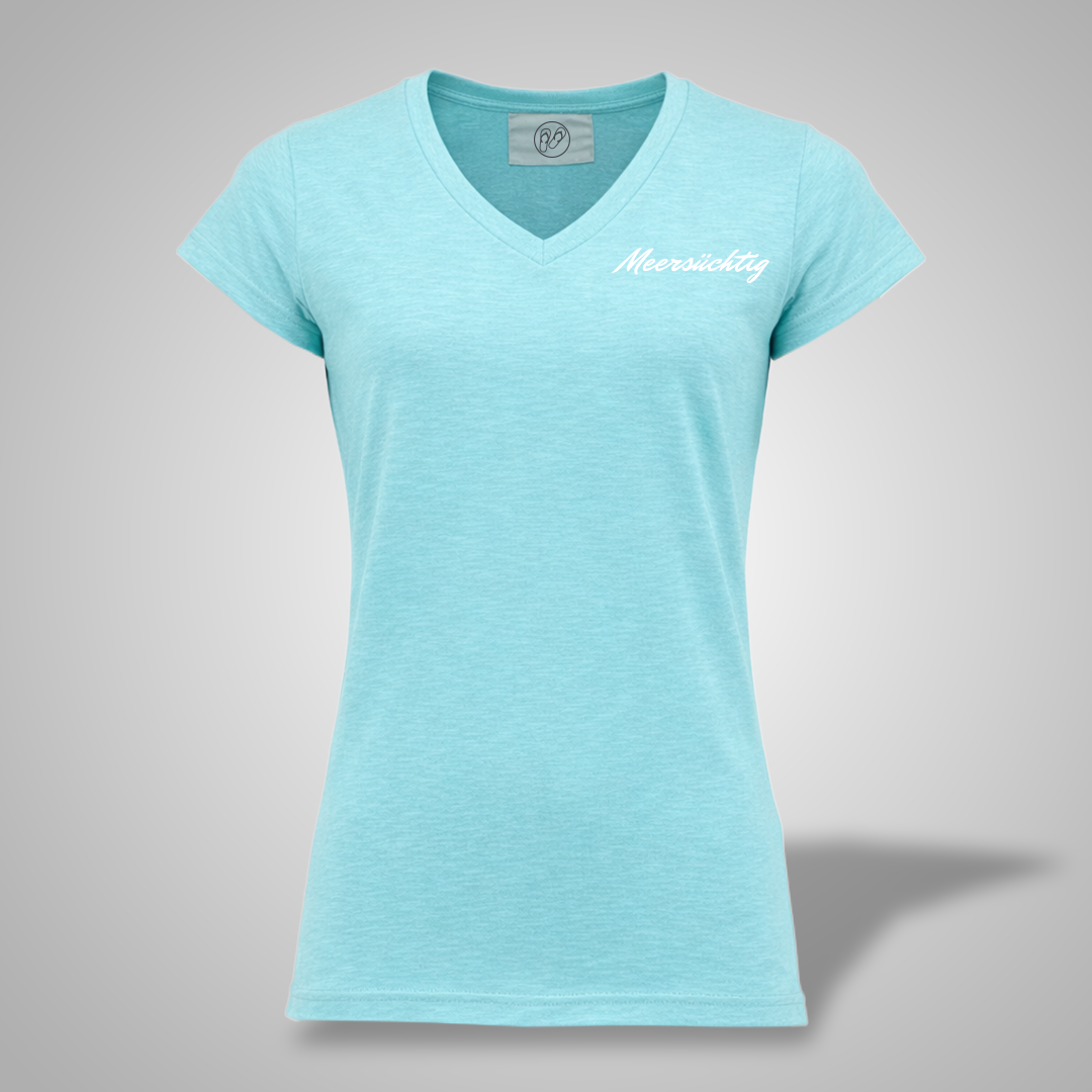 T-Shirt - Meersüchtig - V-Neck - Damen