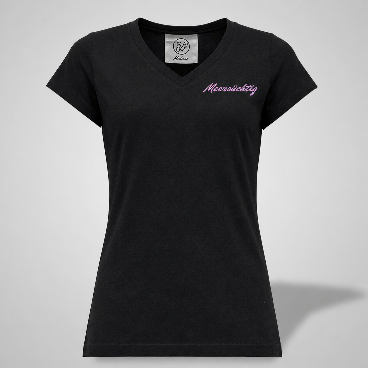 T-Shirt - Meersüchtig Deluxe - V-Neck - Damen