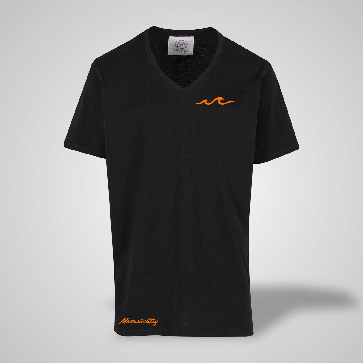 T-Shirt - Welle - V-Neck - Herren